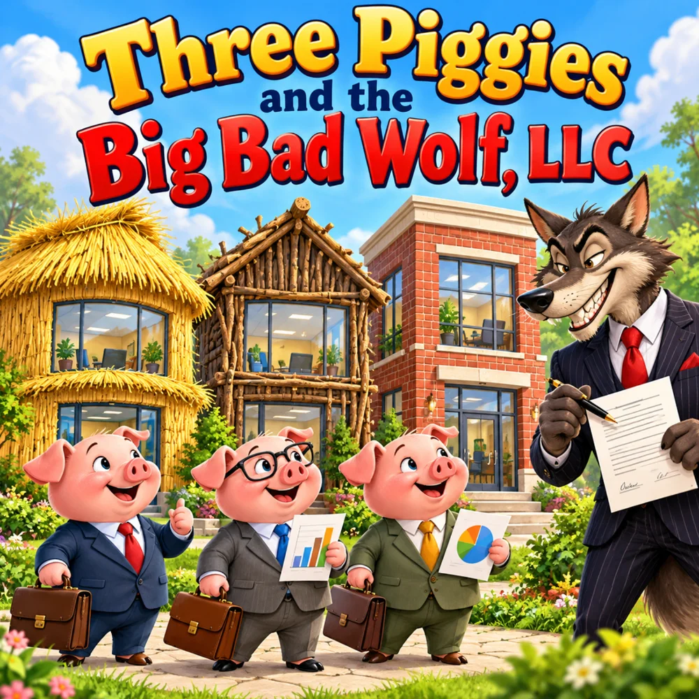 Three Piggies and the Big Bad Wolf, LLC title page