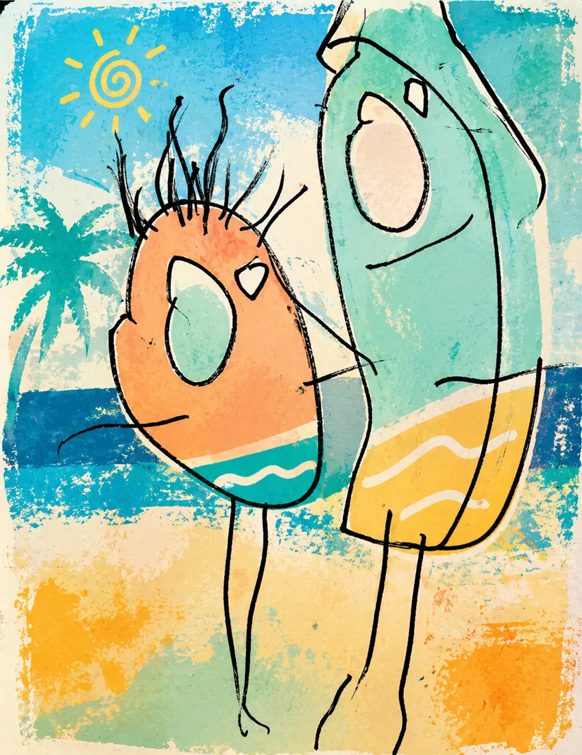 Remixed art: Beach Day