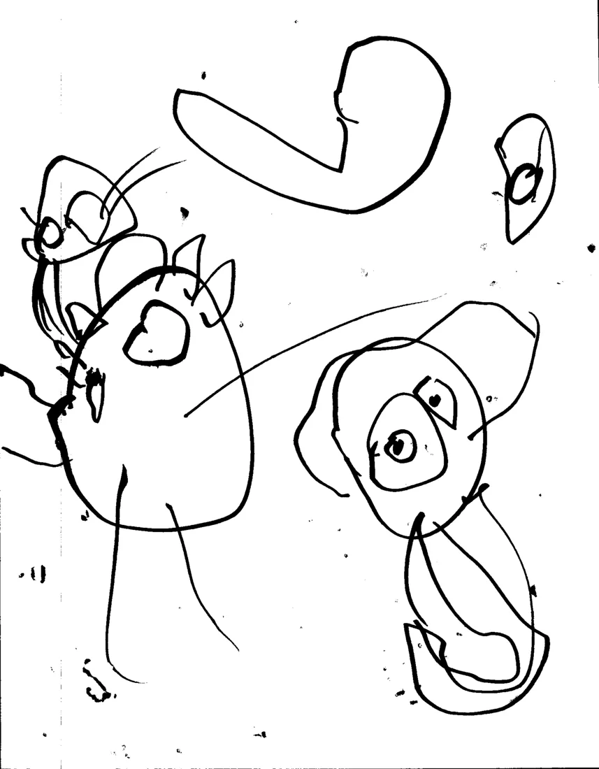 Shayden's original drawing: Best Buddies