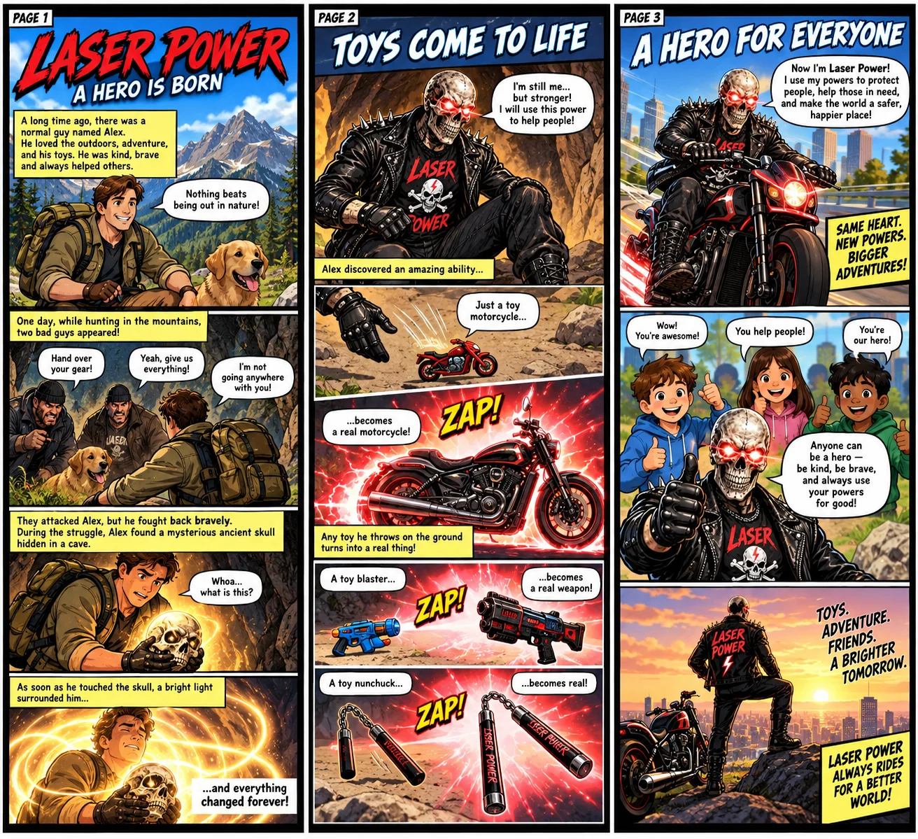 Laser Power comic strip