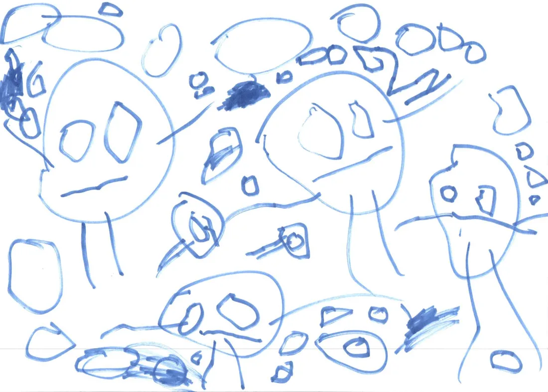 Shayden's original drawing: Super Squad